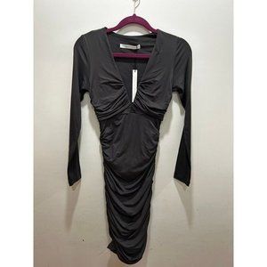 NWT Susana Monaco Ruched Bodycon Dress (Grey)